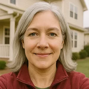 profile picture of middle aged woman with blond hair
